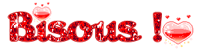 gif bisous rouge brillant